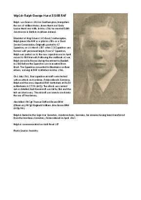 A preview of a PDF biography for Hurst, Ralph George